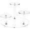Plymor Clear Acrylic Round 8" Base Riser with 3 Round 3" Display Pedestals, 5" High